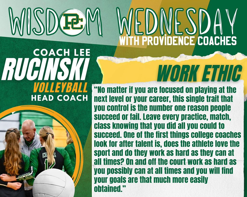 What does it take to be a great athlete? Every week, we will be featuring a Providence coach and their advice for athletes. This week, we hear from Head Coach Lee Rucinski of the Girls and Boys Volleyball Programs. #BecomeSomethingGreater #TheCelticStandard @PC_Girls_Volley