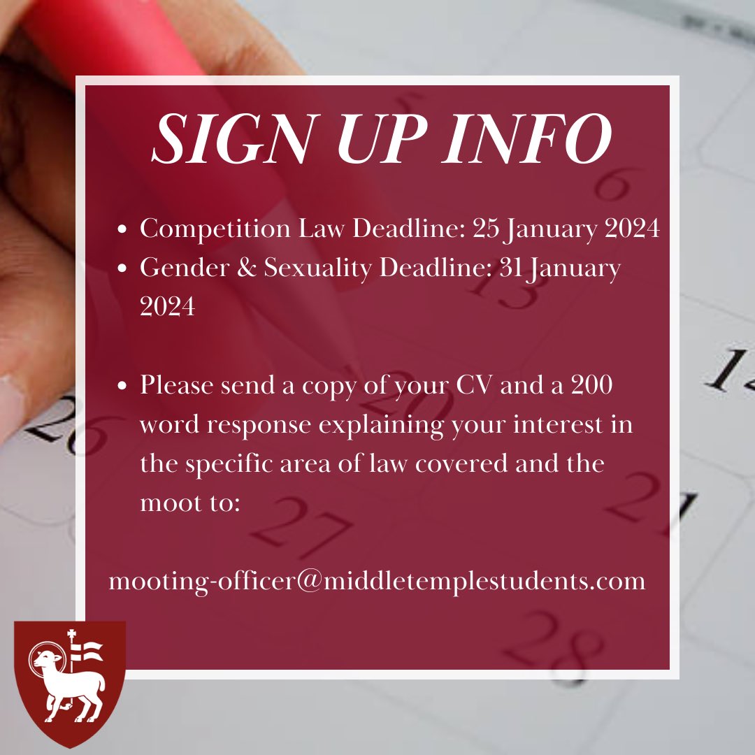 MOOTS! CV and 200 word response to mooting-officer@middletemplestudents.com Competition Moot: kcl.ac.uk/law/profession… Identity/Sexuality Moot: lse.ac.uk/law/community/…