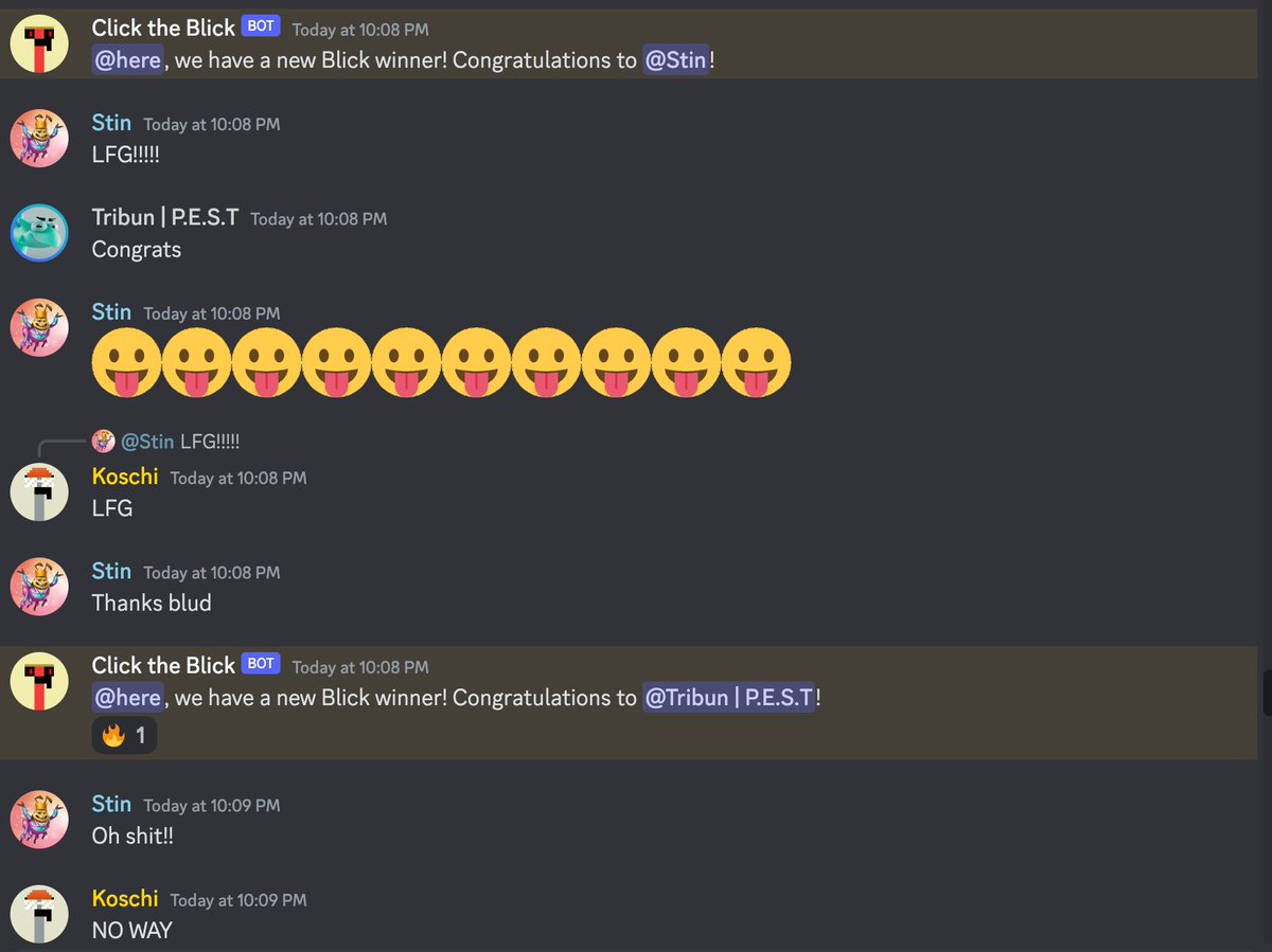 Click a Button. Win a Blick. Click the Blick. 

*Chances are usually not that high. Founder might be poor soon. 

Blick Blick Mfer