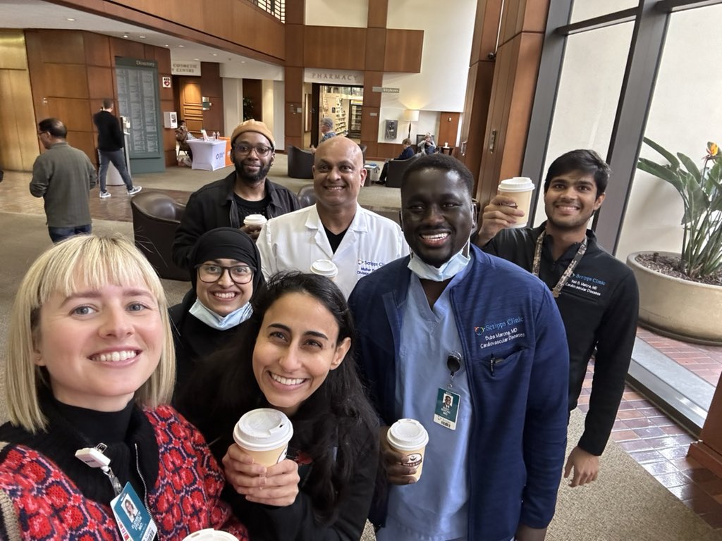 Scripps Cardiology Fellowship (@scrippscvfellow) on Twitter photo Coffee with our program director! Livin’ the good life in cardiology fellowship <a href="/CardiBeatMD/">Eson Ekpo, M.D.</a> <a href="/bmarongMD/">Buba Marong, MD</a> <a href="/MernaAbdou28/">Merna Abdou, MD</a> <a href="/najahakhan/">Najah Khan</a> <a href="/neilsmaitra/">neilsmaitra</a> <a href="/lizziesageMD/">Elizabeth Sage Epstein, MD</a> Coffee with our program director! Livin’ the good life in cardiology fellowship <a href="/CardiBeatMD/">Eson Ekpo, M.D.</a> <a href="/bmarongMD/">Buba Marong, MD</a> <a href="/MernaAbdou28/">Merna Abdou, MD</a> <a href="/najahakhan/">Najah Khan</a> <a href="/neilsmaitra/">neilsmaitra</a> <a href="/lizziesageMD/">Elizabeth Sage Epstein, MD</a>
