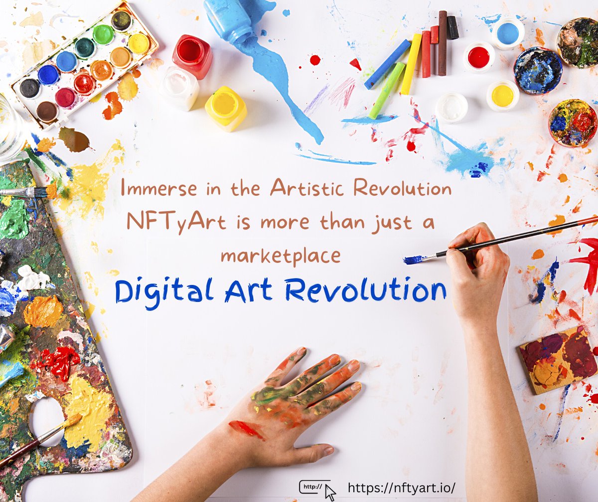_nftyart's tweet photo. 🎨✨ Discover the fusion of art &amp; tech with #NFTyART! We're not just a marketplace, we're a revolution in #digitalart , empowering artists with #NFT  knowledge and support. Dive into a new era of ownership. #ArtMeetsBlockchain #InnovateWithUs https://t.co/C13kXM8nIn