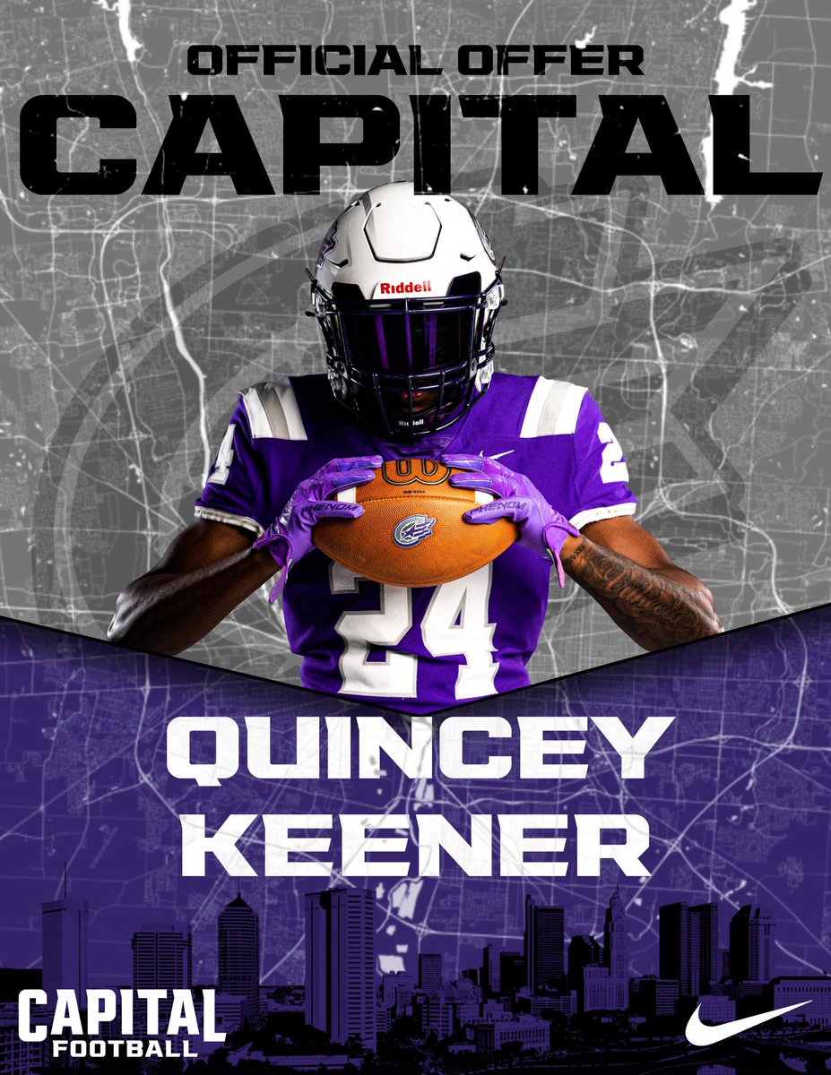 quinn_k4's tweet photo. I am Blessed to Receive my 3rd Offer from CAPITAL UNIVERSITY FOOTBALL !!! https://t.co/86aJaossfG