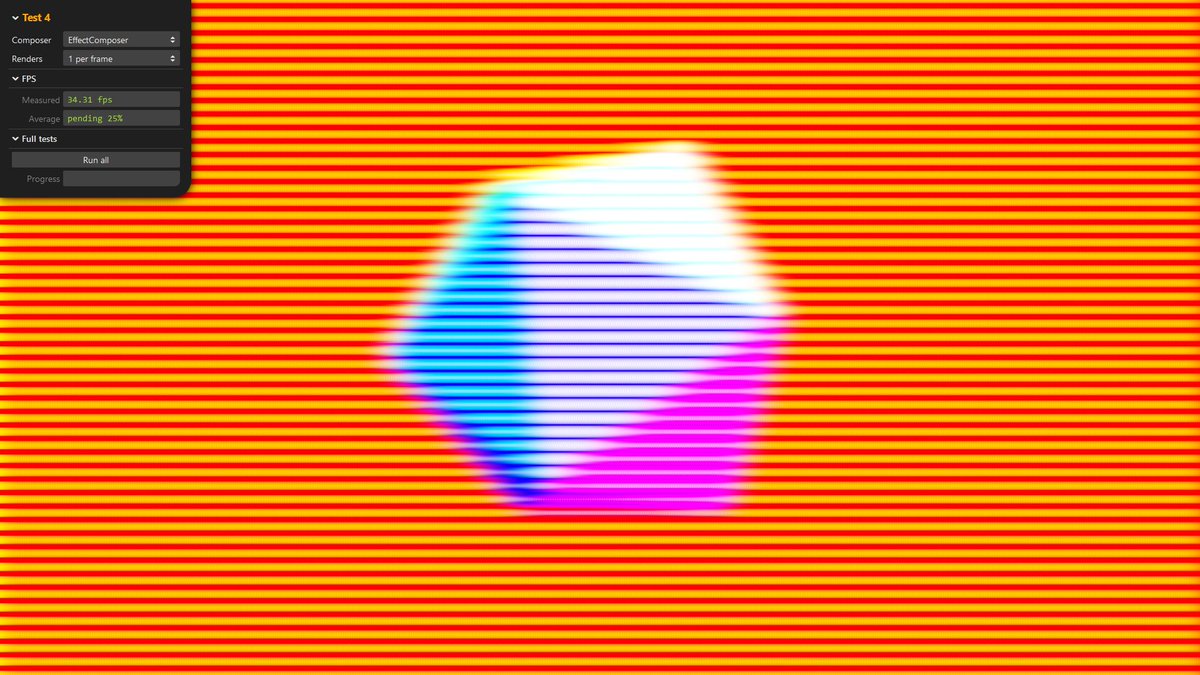 PavelBoytchev's tweet photo. Merging shaders is not a panacea. For example, combining Halftone and Convolution shaders results in 2725 texture samplings per fragment, while splitting them in separate passes needs only 134 samplings.
Check it with Test 4 at:
https://t.co/wpnT5OZ2IU
#oopsjs #threejs #fmi #su https://t.co/VFOslQRYJi