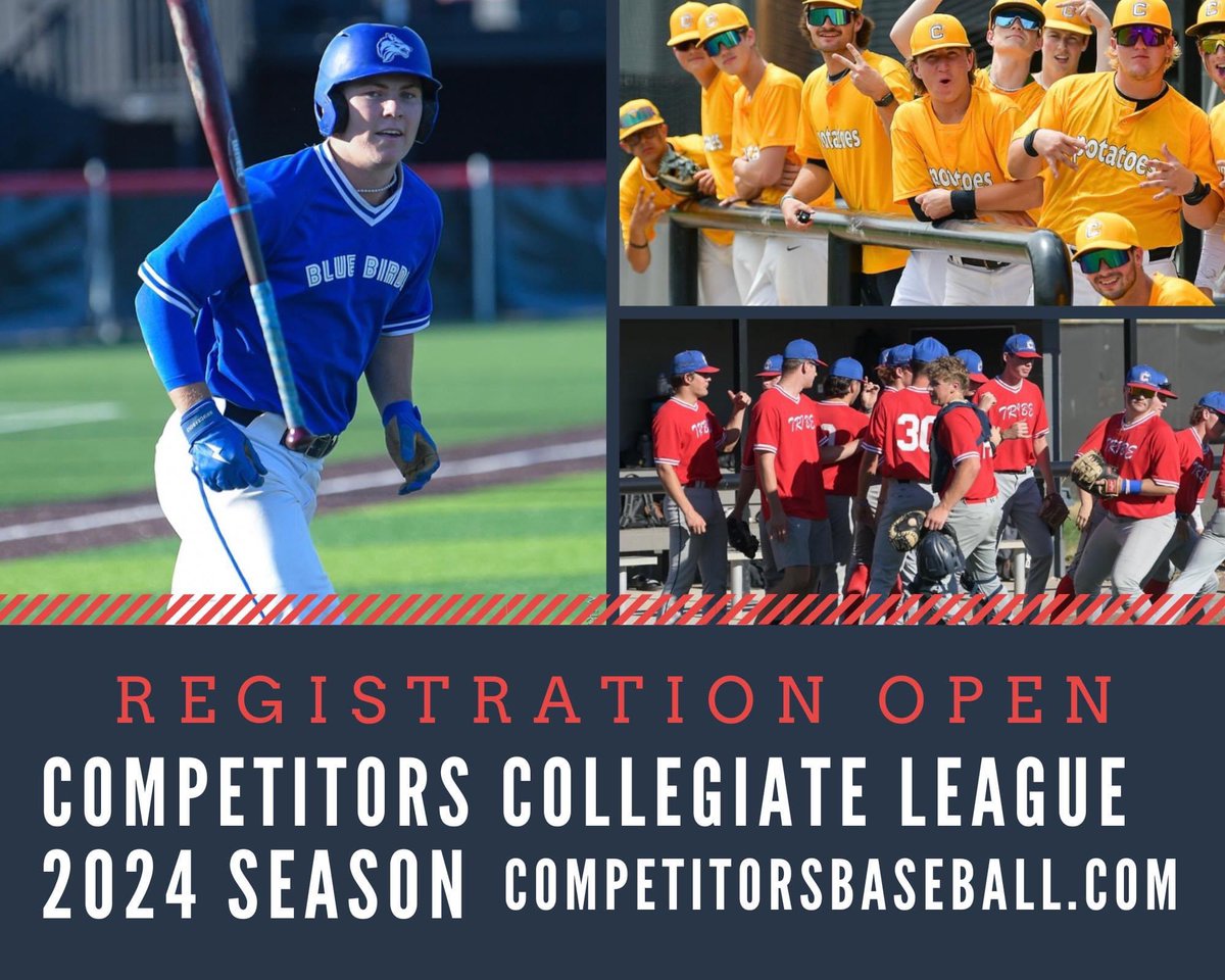 RyClack's tweet photo. Yo! Spread the word!!! Registration for this summer’s 4th Annual Competitors Collegiate League is live!! Keep your tools sharp this summer out in Idaho with us! Good competition, solid group of coaches, and plenty of reps. Link below! @competitorsbsb 

https://t.co/l9qGFkNhdw https://t.co/aTHhecF9xP