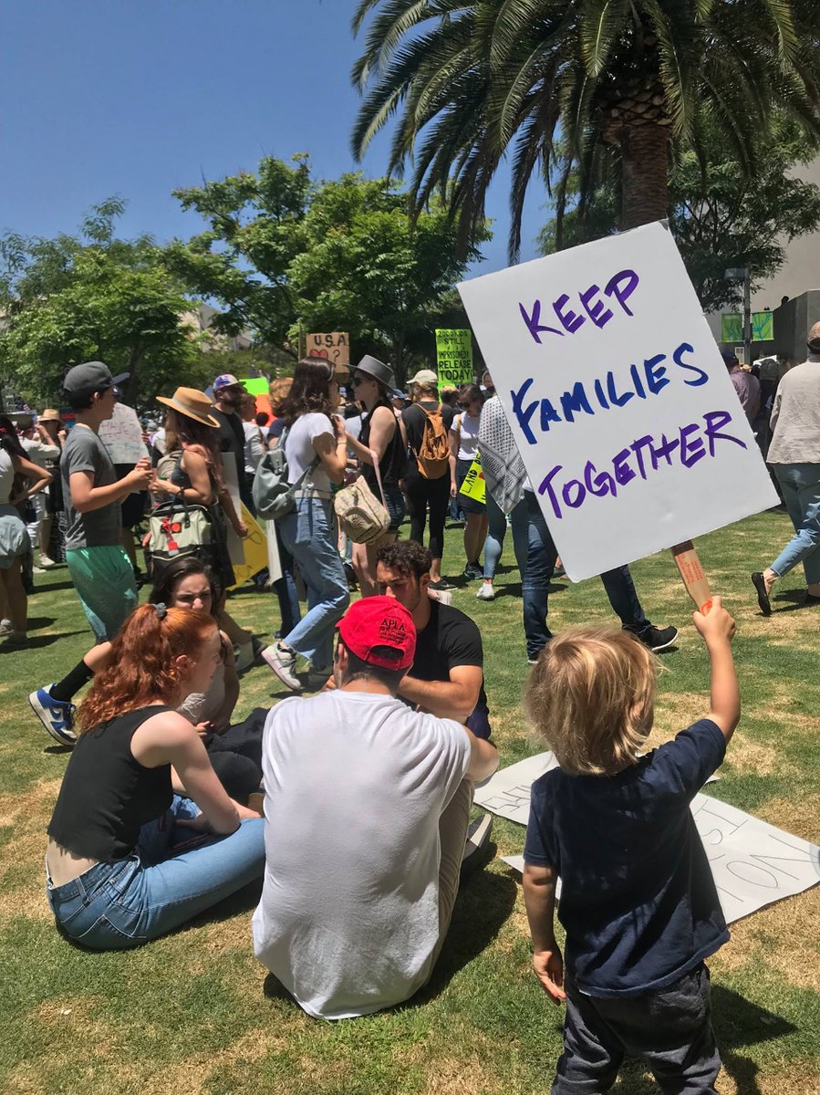 Empowering the NextGen! I was able to snatch this pic of my son's very first protest, and I couldn't be prouder as we pave the way for the future, together. 💙

🔍 #losangeles #dtla #EndFamilyDetention #FamiliesBelongTogether #EndFamilySeparation #ImmigrantChildren #immigration