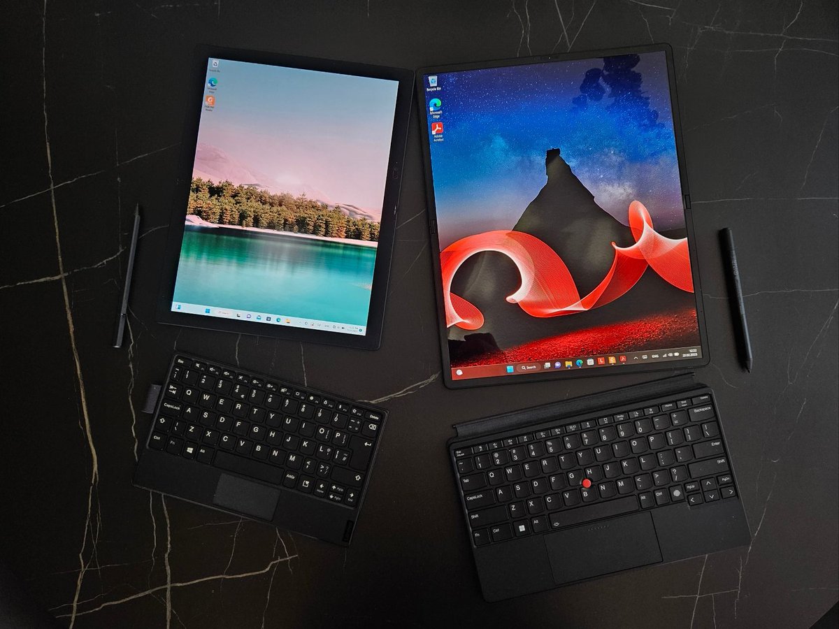 Love seeing these two side-by-side! 

Thanks to Ilir Rudaj over on LinkedIn for sharing this photo a while back.

#ThinkPad #ThinkPadX1Fold