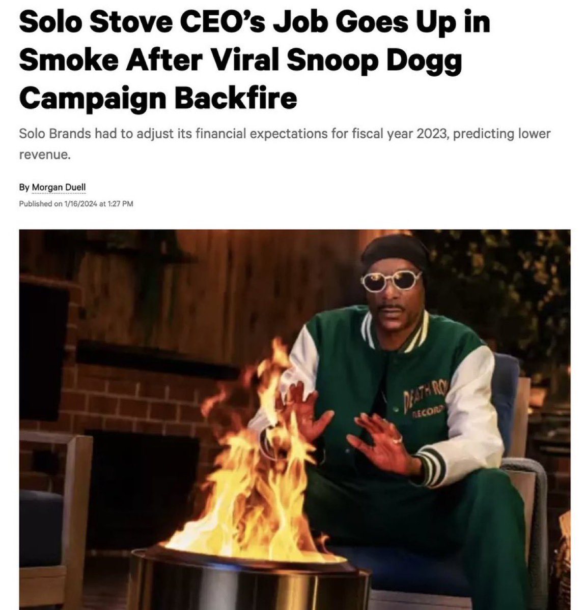 TaylorHoliday's tweet image. The amount of misinformation and marketer Monday morning QB’ing on Solo Stove has reached an insane level. 

This 👇🏻is a headline written for clicks not an analysis of what happened in the business.