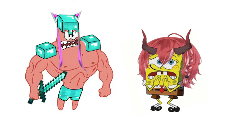 CKDuclyn's tweet photo. When @AishiiAiVT finds diamonds before @XinAsuwa, and Xin needs Ai's help in Minecraft. #AiCaramba #XinMeme https://t.co/ao7NLpeO8O