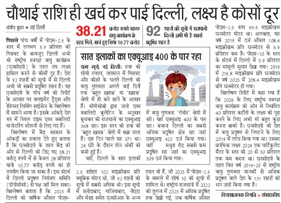 दैनिक जागरण 18.01.2024

<a href="/climatetrends/">ClimateTrends</a> <a href="/CPCB_OFFICIAL/">Central Pollution Control Board</a> <a href="/moefcc/">MoEF&CC</a> <a href="/PMOIndia/">PMO India</a> <a href="/LtGovDelhi/">LG Delhi</a>