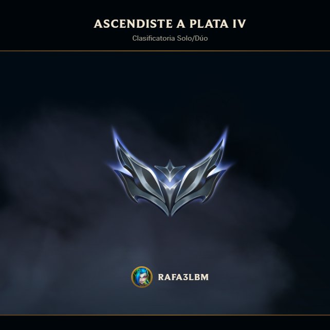 RAFA3LBM's tweet photo. Ya en casa Platita. 🤭🤗
De Hierro II a Bronce I en 2023
Siguiente Meta es llegar a Plata I y terminar el Split1 en Oro.
¡ Vamos, que se puede!
#LeagueOfLegends #adcarry #LoL https://t.co/hrtZtYXIk9