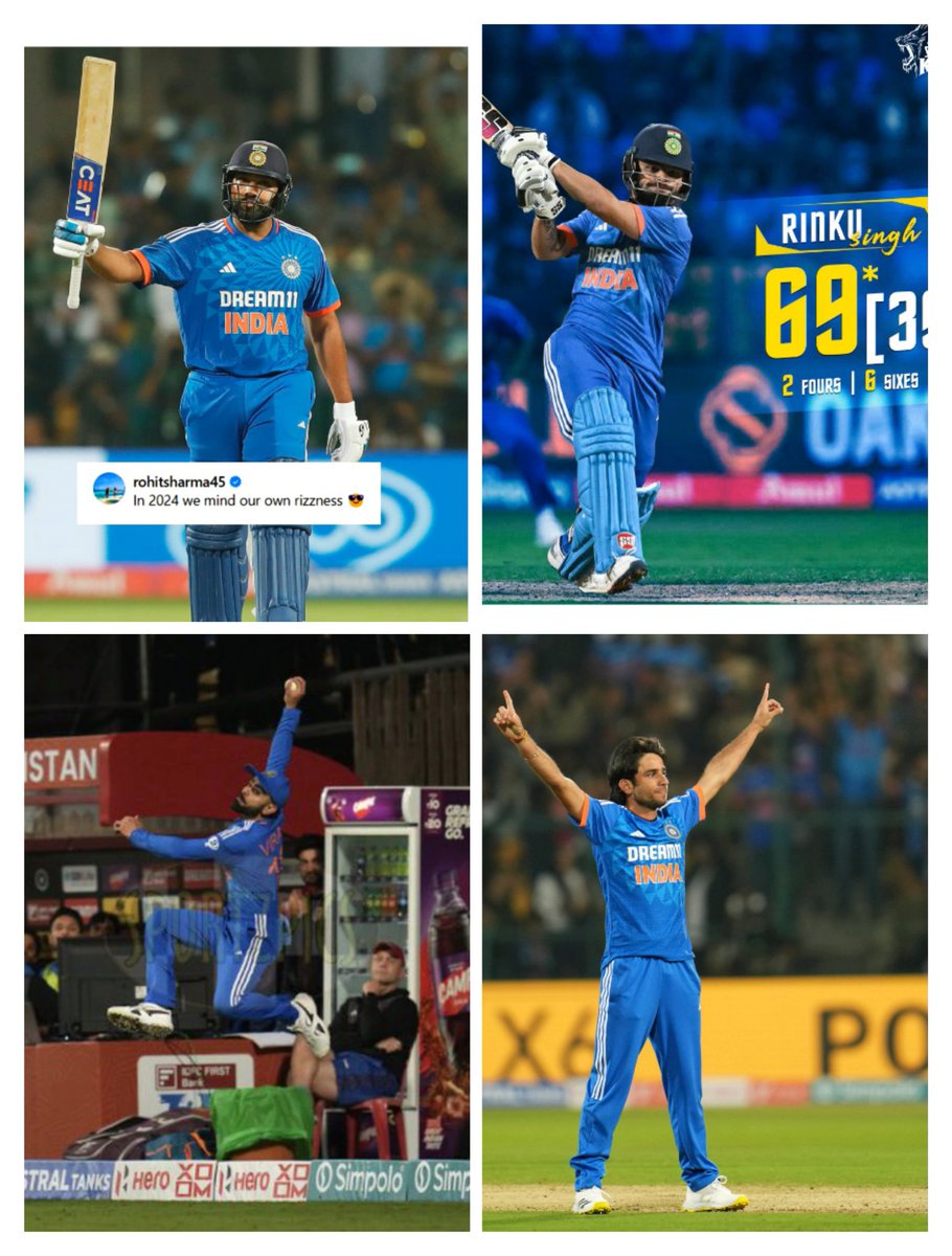 GurjarSahil1's tweet photo. 24 pr Four
And then Rinku or Rohit ki Roar,

King Kohli ke sir k uper se six na maar payega koi,

Toh Ravi Bishnoi bhi kisi se kam nhii...
#ViratKohli #Hitman #RinkuSingh 
#RaviBishnoi #RohitSharma #SuperOver2 https://t.co/WcaOVB2Byr