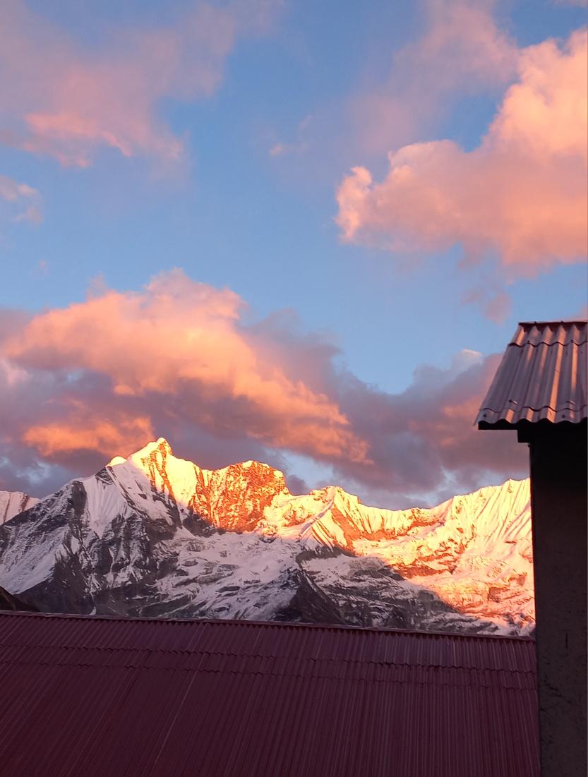 Chasing sunrise vibes at Annapurna Base Camp with Vyas Treks and Expedition Pvt.Ltd. 🌄🏔️ Embrace the orange hues and conquer the peaks! #VyasTrekking #ABCSunrise #MountainMagic #NepalAdventures #HimalayanDreams #NatureNirvana #TrekkingGoals #ExploreWithVyas