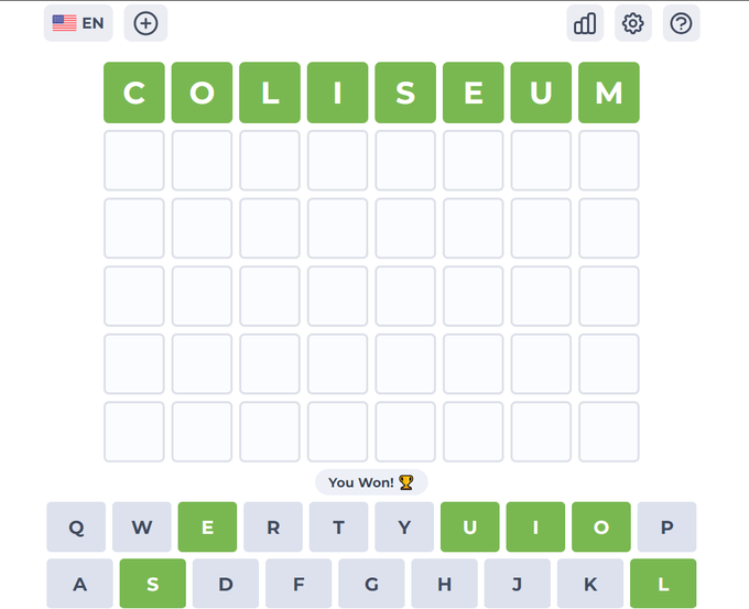 Czaczykale's tweet photo. I guessed this 8-letter word in 1/6 try. 

🟩🟩🟩🟩🟩🟩🟩🟩

Can you guess this word? 
https://t.co/sDxMGbuadg https://t.co/oElJDl15Iw