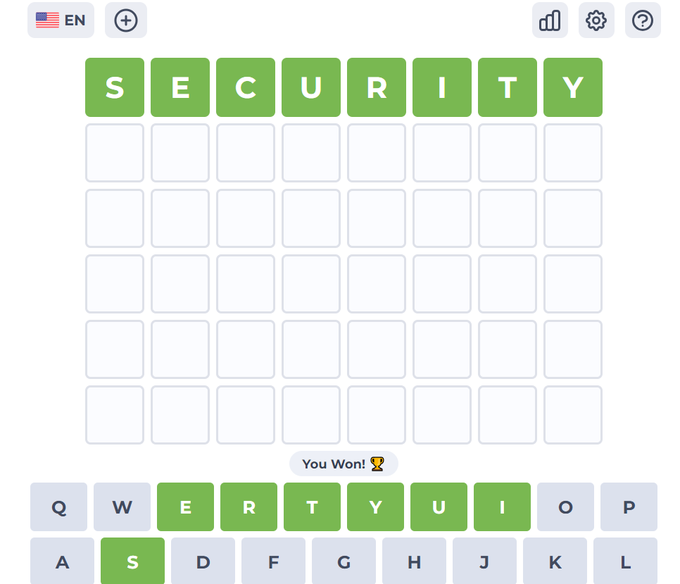 Czaczykale's tweet photo. I guessed this 8-letter word in 1/6 try. 

🟩🟩🟩🟩🟩🟩🟩🟩

Can you guess this word? 
https://t.co/rpwEBq8Z9b https://t.co/dd9D3AqFxq