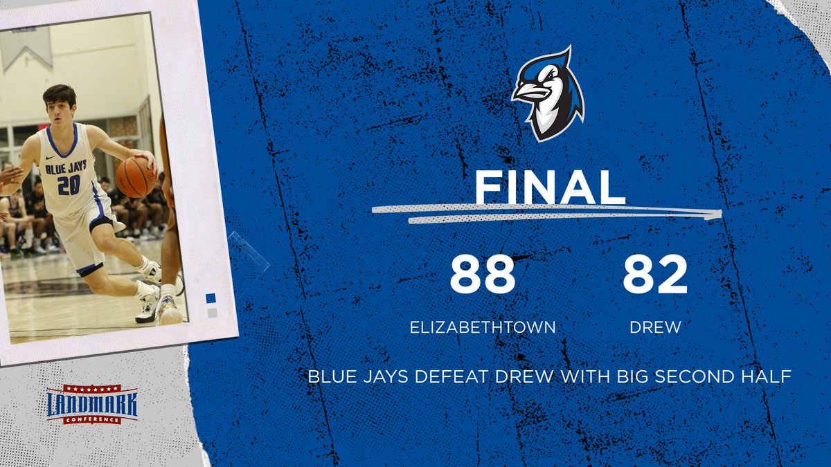 Etown Athletics (@etownbluejays) on Twitter photo MBB | Five <a href="/BlueJaysMBB/">E-town Basketball</a> players reach double figures in conference win over Drew! Ben Stanton led with a career-high 19 pts. followed by Alon Gorham who tied a career-high 14 pts.
RECAP: etownbluejays.com/news/2024/1/17…
#D3hoops #LandmarkMBB #FlyWithUs MBB | Five <a href="/BlueJaysMBB/">E-town Basketball</a> players reach double figures in conference win over Drew! Ben Stanton led with a career-high 19 pts. followed by Alon Gorham who tied a career-high 14 pts.
RECAP: etownbluejays.com/news/2024/1/17…
#D3hoops #LandmarkMBB #FlyWithUs