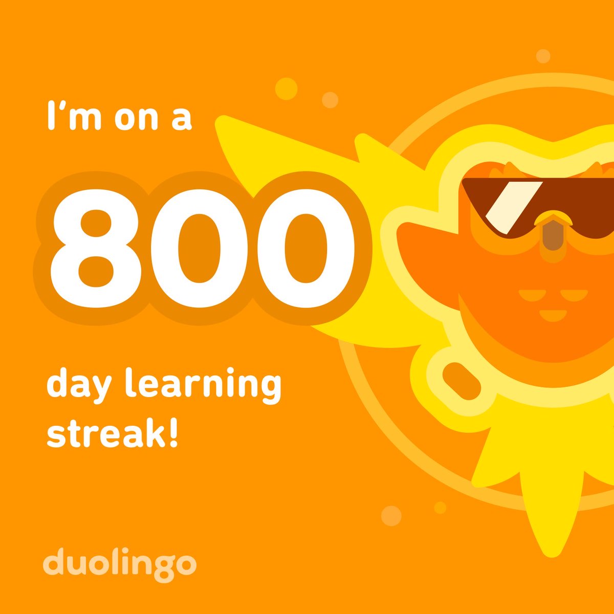 800 days! 🔥😎 #vamos #Duolingo #HabloEspañol #PracticeMakesPerfect #Spanglish