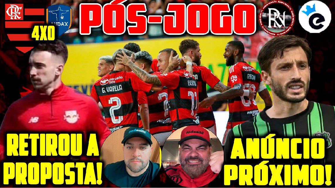 JulioMiguelNeto's tweet image. Melhor pós-jogo com essas notícias importantíssimas para a torcida do #Flamengo. 

Tudo sobre as informações atualizadas sobre #LeoOrtiz e #MatiasViña, e a excelente vitória do rubro-negro  na estreia da equipe profissional na temporada pelo carioca!

Com @PaparazzoRN 

Click no