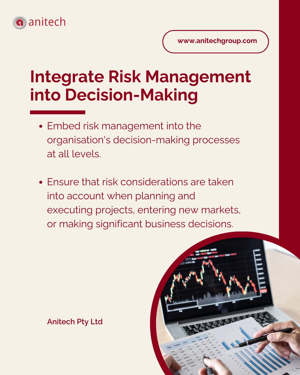 It's time to switch from traditional #RiskManagement to #SustainableRiskManagement - 

Check our post for 5 Steps for Achieving Sustainable Risk Management for your organisation
 #sustainablebusiness #sustainablegoals #consultingservices #lahebo #australia #anitech
