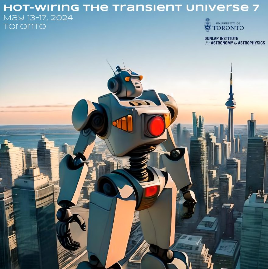 After a nearly 5 year hiatus, Hot-Wiring the Transient Universe is returning with a bang! Hotwiring VII will be hosted by <a href="/DunlapInstitute/">Dunlap Institute</a>  at the University of Toronto, May 13-17 2024.

Please come join us to build the future of time-domain astrophysics. 
dunlap.utoronto.ca/hotwired7/