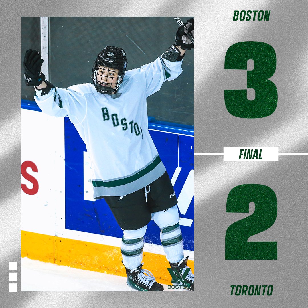 PWHL_Boston's tweet photo. Toronto... don't be Mattamy for taking the dub tonight 😏 https://t.co/2X1M6fVurU