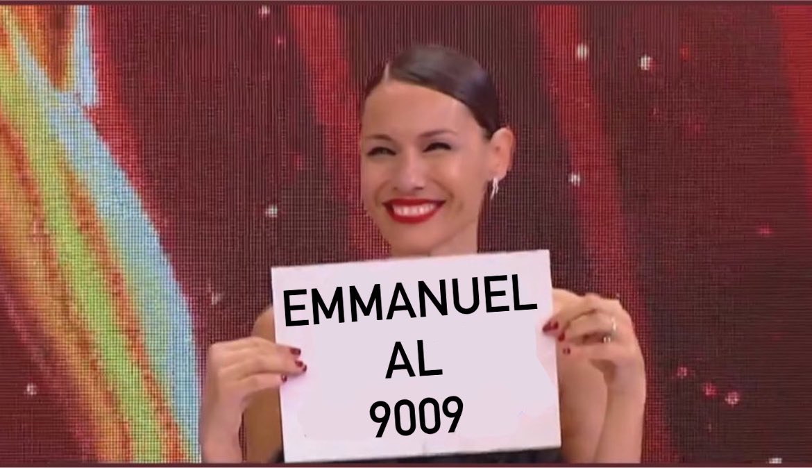 Lo sacamos el domingo.
EMMANUEL AL 9009…

#GranHermano #GH2024 #GranHermanoAr