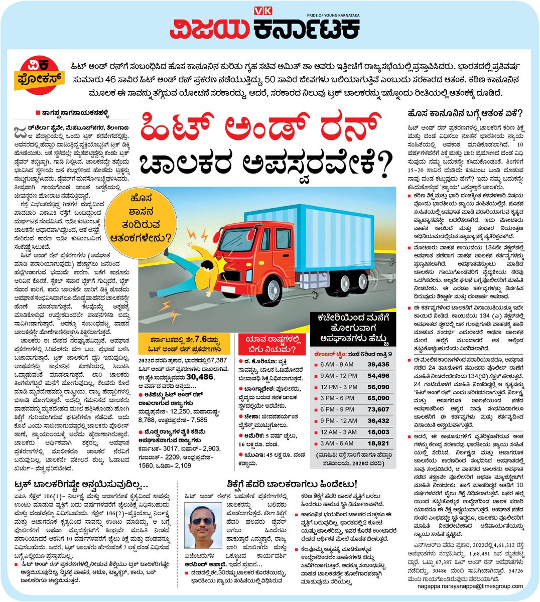 editor_vk's tweet image. ಭಾರತೀಯ ನ್ಯಾಯ ಸಂಹಿತೆಯಲ್ಲಿ ಅಡಕವಾಗಿರುವ ಗುದ್ದೋಡು(ಹಿಟ್ ಅಂಡ್ ರನ್ ಪ್ರಕರಣ) ಪ್ರಕರಣ ಹಾಗೂ ಅದು ನಿರ್ದೇಶಿಸಿರುವ ಶಿಕ್ಷೆಯ ಪ್ರಮಾಣ ಕುರಿತು ಚಾಲಕರಲ್ಲಿ ಏಕಿಷ್ಟು ಆತಂಕ ?
#ವಿಕಫೋಕಸ್ @Vijaykarnataka 
@Sudarshanvk2  
@NagappaVK
@ShivaramaVK
 @kolgarkeerthi 
#HitAndRunCase #BharathiyaNyayaSamhite