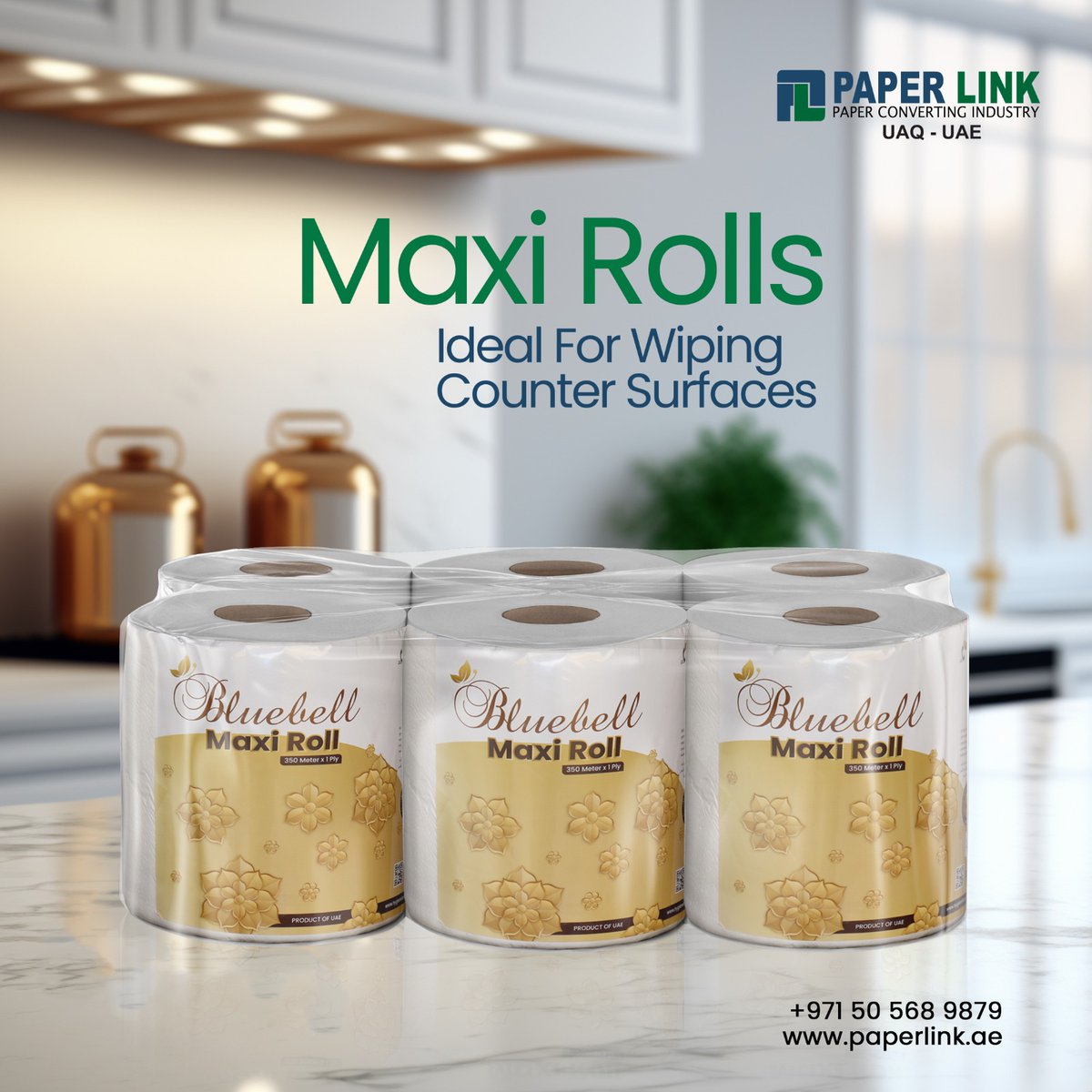 Paperlink5's tweet image. Our Maxi rolls are highly absorbent, making them the perfect add-on to your kitchen and washroom environment. Buy Now!
.
Call: +971505689879
Visit: paperlink.ae
.
#tissueproduct #tissue #tissuepaper #maxiroll #kitchentowel #handtoweltissue #facialtissue #paperlink