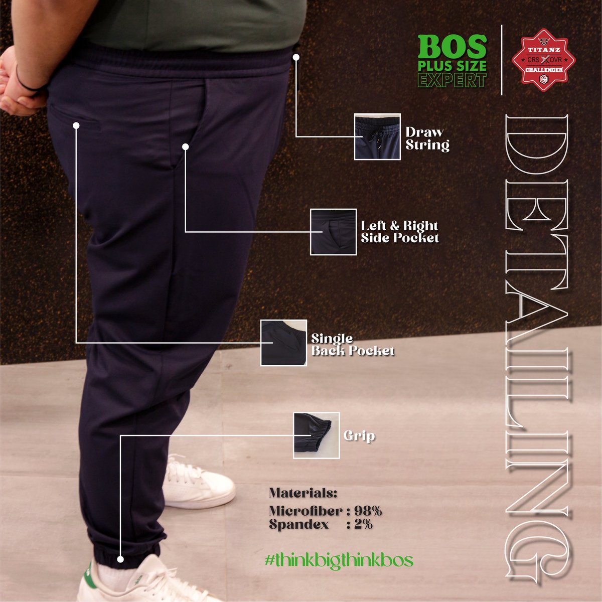 onestopbig's tweet photo. Upgrade your style with our latest track bottom!

Available in navy blue and dark khaki, these pants feature a drawstring, multiple pockets, and grip features for maximum comfort and style. Get your pair now and step up your game!

#BOS #bigandtall #plussizemen #ThinkBigThinkBOS https://t.co/5vBpZxO1Vl