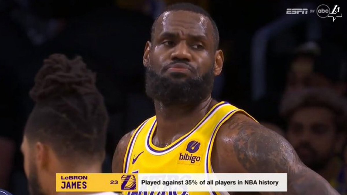 INSANE. 

LeBron has played against 35% of all players in NBA history 🤯