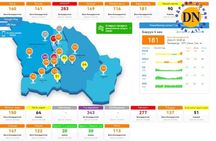 Хайлааст, МҮОНРТ орчимд агаар хамгийн их бохирдолтой байна DNN.mn
dnn.mn/news/283311