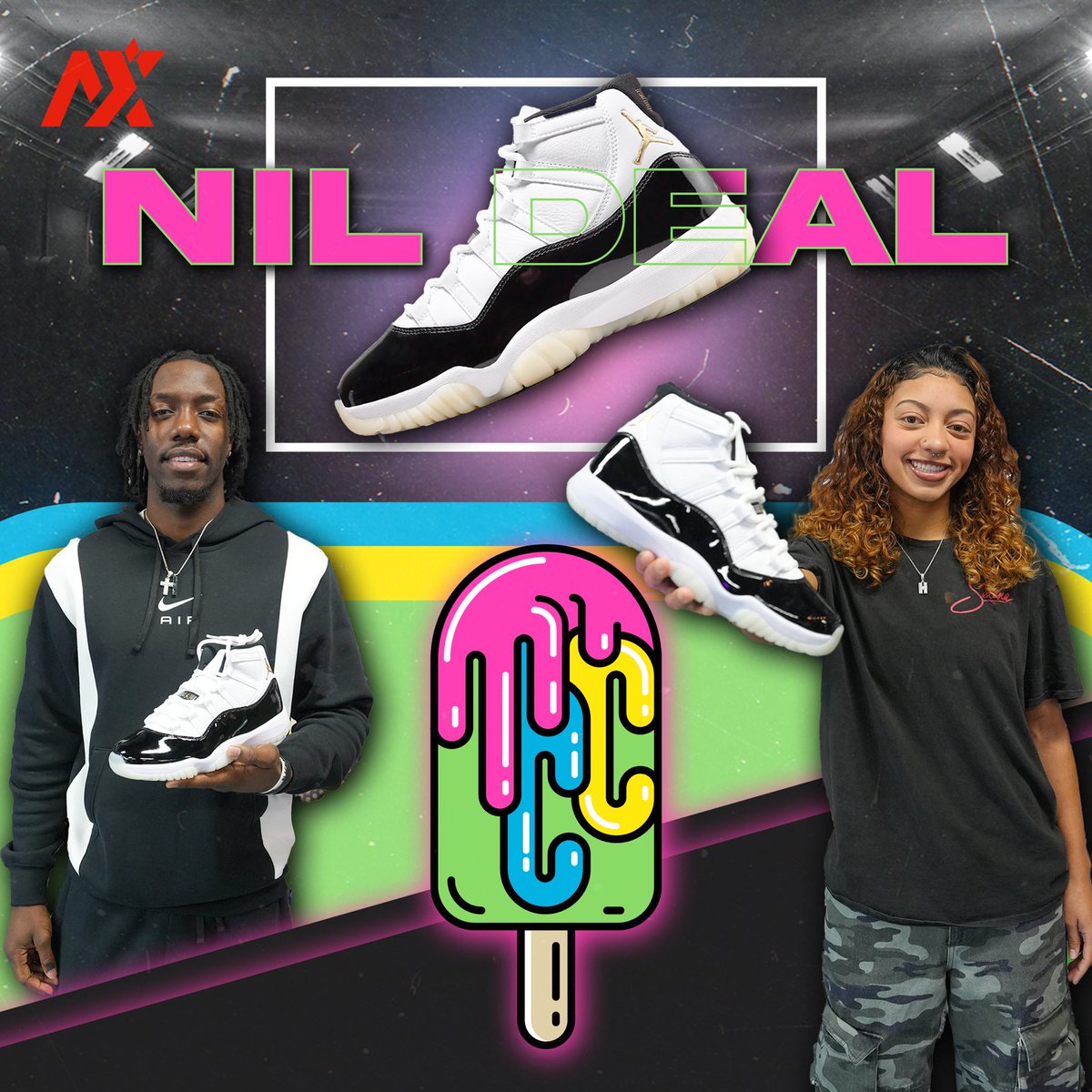 AthleteXM's tweet photo. Our agency just organized a treasure hunt style NIL campaign in downtown Arlington with 2 of UTAs star basketball players and The Cultures Commodities a downtown Arlington sneaker store. It’s safe to say it was a hit! Check it out https://t.co/Ioo0xFDY2M
