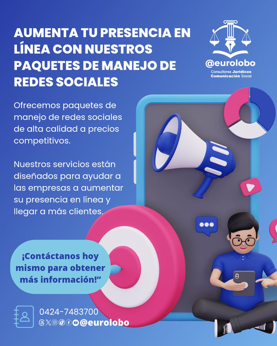 Conoces el secreto para crecer en Redes?, yo te lo cuento Aumenta tu presencia en Redes, a través de los Paquetes que ofrecemos para tu beneficio y el mejor posicionamiento de tus productos Cuéntame cuál de ellos te parece más atractivo e iniciemos juntos un camino de éxitos