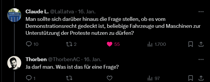 BoomerTourette's tweet photo. @ThorbenAC @MaximLitwinow @Lallatva @JKasek @LIZ_de Wie jetzt, vorhin hast du doch noch rumgetrötet, man dürfe jede beliebige Maschine und jedes beliebige Gefährt nutzen, das sei ständige Rechtssprechung?
Lügst du jetzt oder hast du vorhin rumgelogen?

Naja, egal. Bist ja in jedem Fall ein Lügner. https://t.co/ey0rsJyWOs