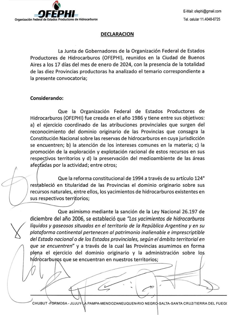 Provincias OFEPHI tweet media