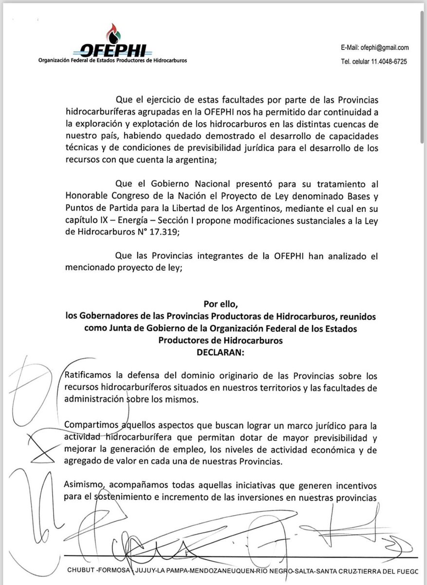 Provincias OFEPHI tweet media