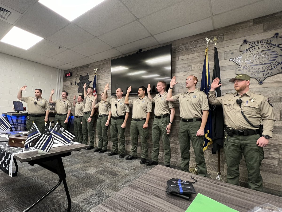 On 1/16/25 <a href="/UCSO/">Utah County Sheriff</a> swore in ten new Corrections Deputies. Utah law allows 19 year olds to certify as Correctional Officers. One of these ten yesterday is Kaydenz Critchlow, age 19. Interestingly, her father is a Corrections Deputy in our jail. Jay has been here almost 20 years.