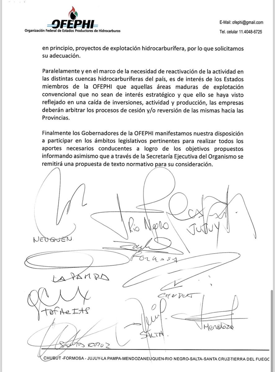 Provincias OFEPHI tweet media