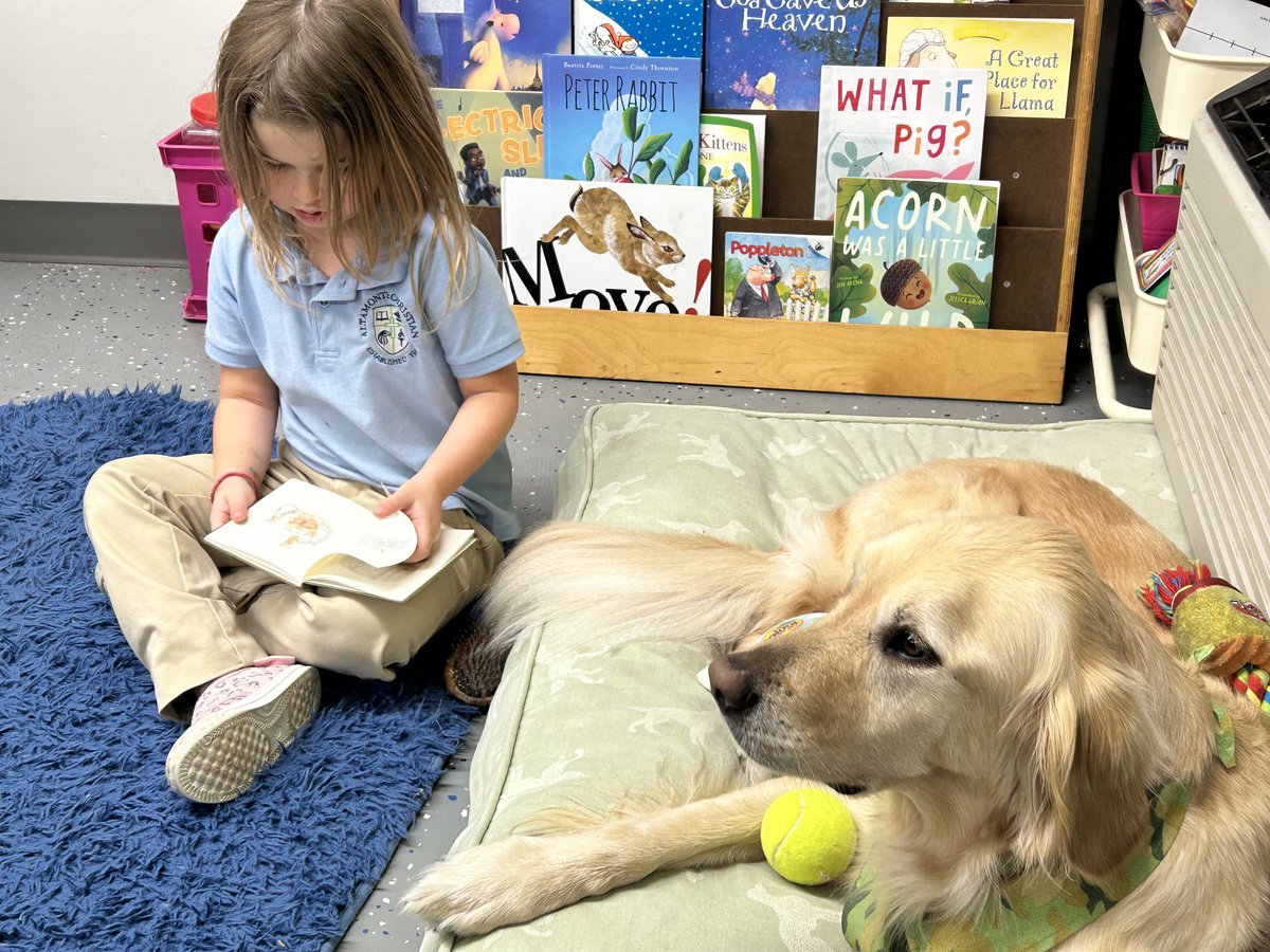 Milly loves when her friends read to her!
#kreadingisfun #ACS