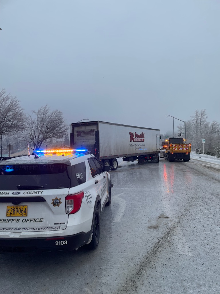 I-84 remains closed in the Columbia River Gorge between Troutdale and Hood River, MP 17-64. <a href="/OregonDOT/">OregonDOT</a> reports there's currently no ETA for reopening. 

It's not just the interstate. Many roads across our patrol area are unsafe to travel. Please stay home if you can!