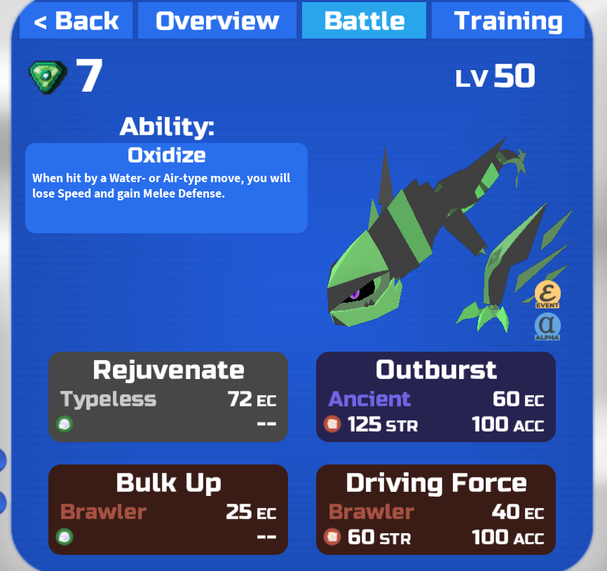 VeryReggie's tweet photo. this is all you need to sweep a nightmare ici raid. get to +2 in the first turns with bulk up, then outburst to take down the first bar. If your stats get reset just get to +2 (or more) again then just outburst spam until you get low, then rejuv freely and repeat https://t.co/qt1HCTyAN5
