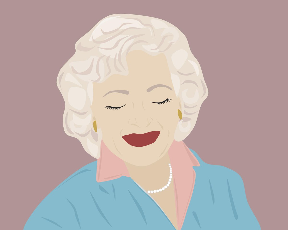 Happy 101st birthday Betty White! Celebrating the queen of elegance, grace, and wit today.Thank for you bring a friend! 💕🍰🌹 Portrait made with Google Draw. @LOGICSAcademy @armstrongedtech