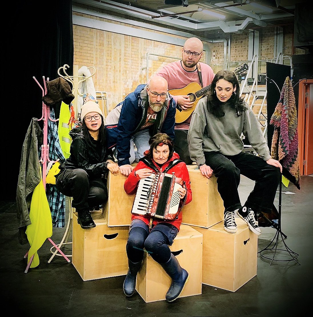 I couldn’t have dreamed for more from our R&amp;D this week: 

✔️Reblock existing numbers for Actor Musicians
✔️ Devised new physical theatre scene
✔️ Read though new scenes for a rewrite
✔️ Stress test new characters
✔️ Developed 2 new songs 

Happy, happy creatives ❤️