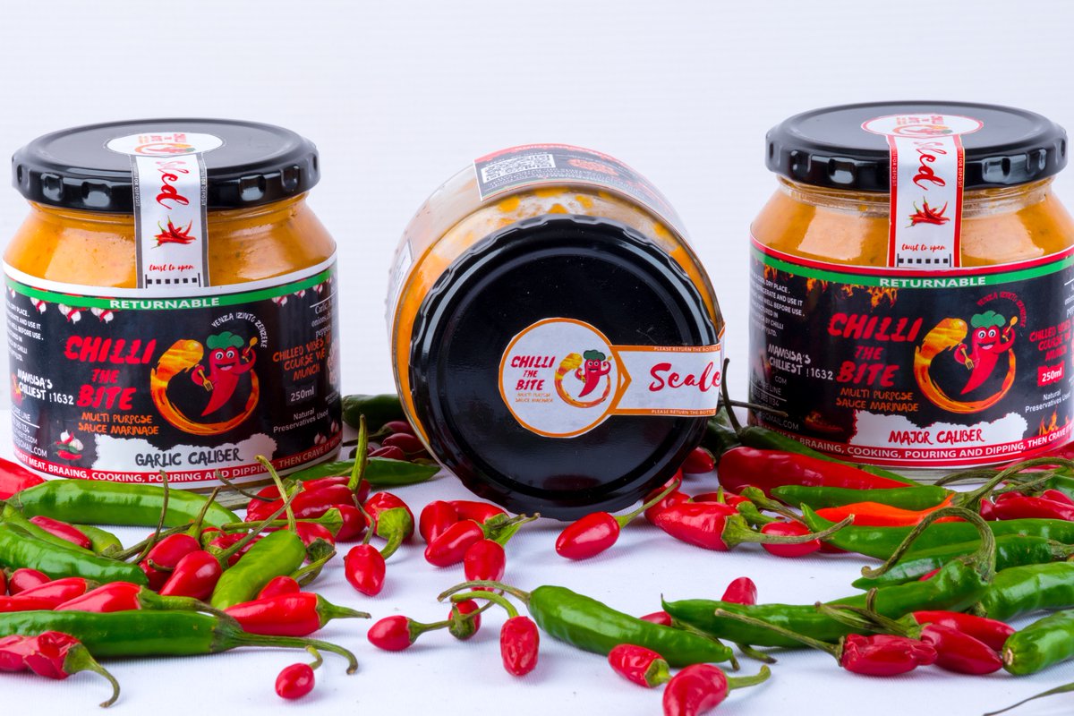 Chillithebite1's tweet image. The taste you deserve now with 3 different flavours ,Major Caliber ,Garlic Caliber and Sweet Caliber.From the dusty streets of Tembisa to the world.🌶️🌶️🌶️🤏🏾🤏🏾🤏🏾🌏🌏🌏
 #Cyan #MatricResults2023
