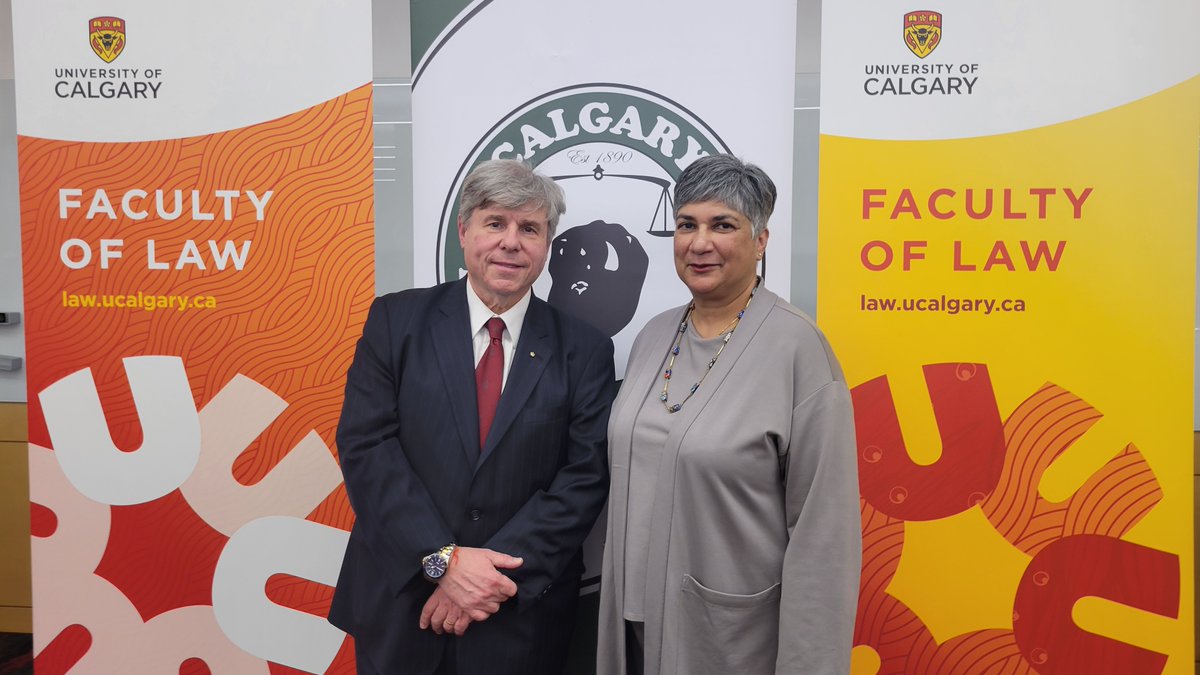 ProfXtian's tweet photo. It was a pleasure hosting the Chief Justice of Alberta, Hon Ritu Khullar in our @uCalgarylaw 2024 #Milvain Lecture, and listening to her informative lecture titled “Courage in Advocacy” https://t.co/J29GT0TFjx