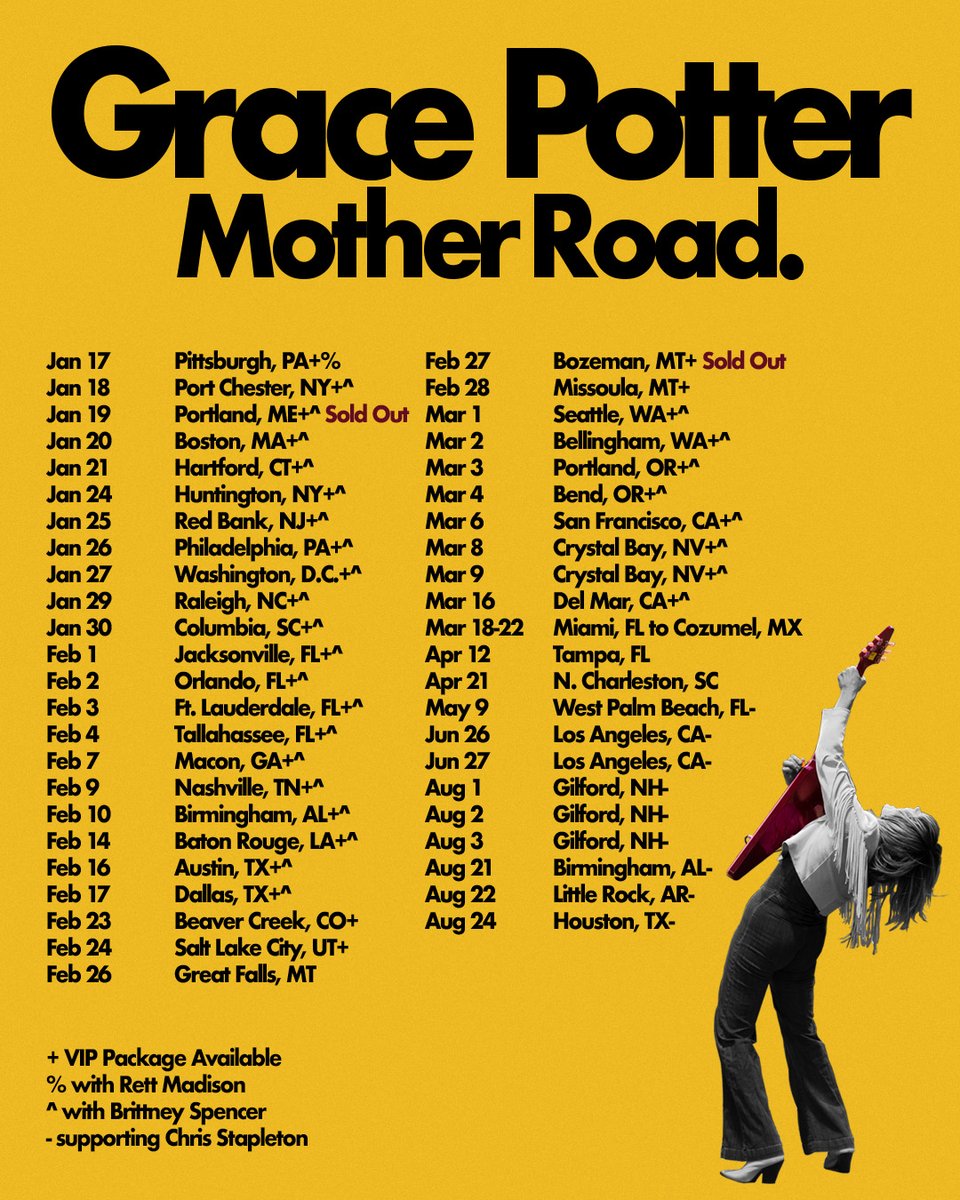 Tour starts today in Pittsburgh! A couple of shows are sold out, get your tickets while you still can! Tickets here -> gracepotter.com/tour