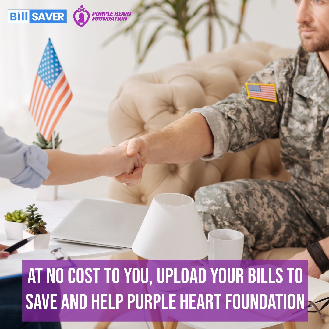 Did you know that you are likely overpaying for many of the services and bills you pay? You can sign up with BillSaver for free. Their experts ensure that you are not being overcharged, and reduce your bills. Click the link below getbillsaver.com/purpleheartfou…