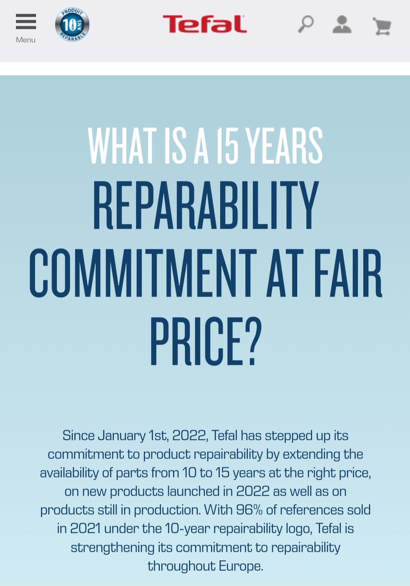 remenska's tweet photo. Tefal greenwashing in practice: a 2 year-and-1-month old hand blender stopped working. Apparently it can't be repaired in an economically responsible way. The website flooded with reparability commitment  messages and all. #tefal #greenwashing https://t.co/sFkBFLYdZg