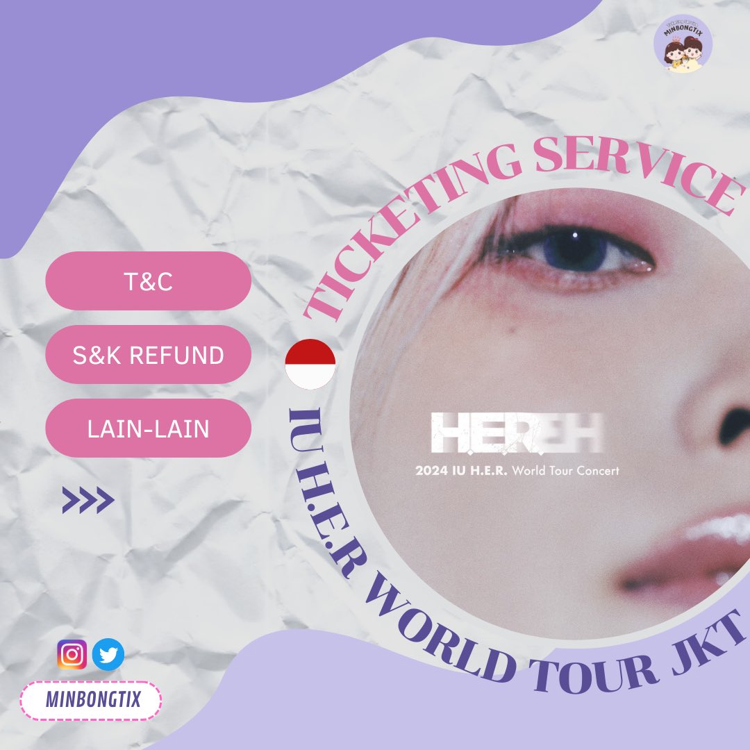 MINBONGTIX's tweet photo. [OPEN JASTIP]
2024 IU H.E.R WORLD TOUR IN JAKARTA

📍 ICE BSD
🗓️ 27-28 Maret 2024

— Fee IDR 350k s/d 450k
— DP 100k
— Mengisi form sesuai hari yg dipilih 
— Akan menerima email konfirmasi
— HARAP BACA T&amp;C
— CANCEL = HANGUS

#IU #아이유 #wtsiu #jastipiu #jastiptiketkonser wts wtb https://t.co/6uBO90MxhR
