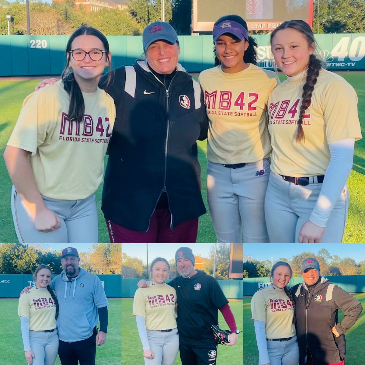MB42 camp 🍢 @FSU_Softball 🍢 with my teammates @AspenBoulware💜& @BooHerber💜 Thank you for having me back, @Coach_Alameda @FSU_CoachWilson @TCam_FSUSB @KaleighRafter, love my time in Tallahassee! #GoNoles ❤️ @coach_jenny2⚡️@ShaneCahalan