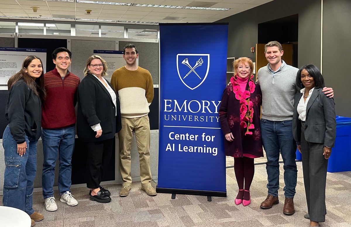 .@EmoryUniversity Center for #AI Learning supports faculty and students in skills to navigate needs of today & tomorrow. Using AI in real world is same as need to know how to use a computer! Great visit!